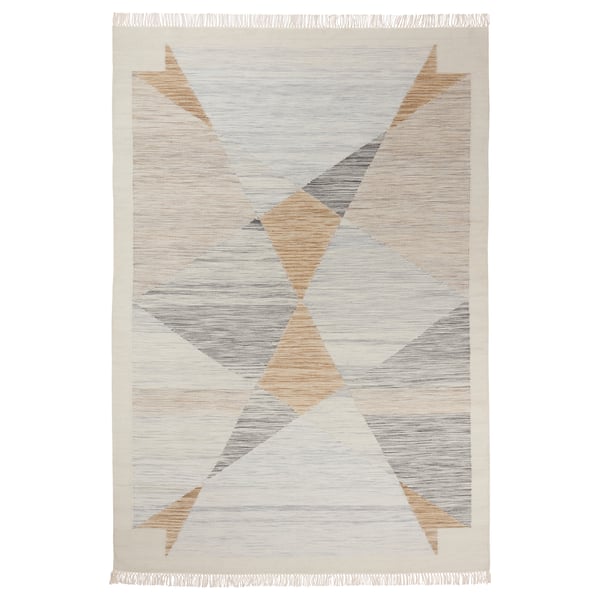 BORSTGRÄS rug, flatwoven, handmade/beige multicolor, 5'7"x7'10" IKEA