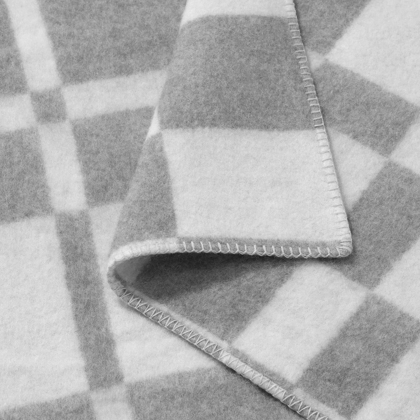 BORSTTÅG bedspread, light gray/check, Full/Queen - IKEA