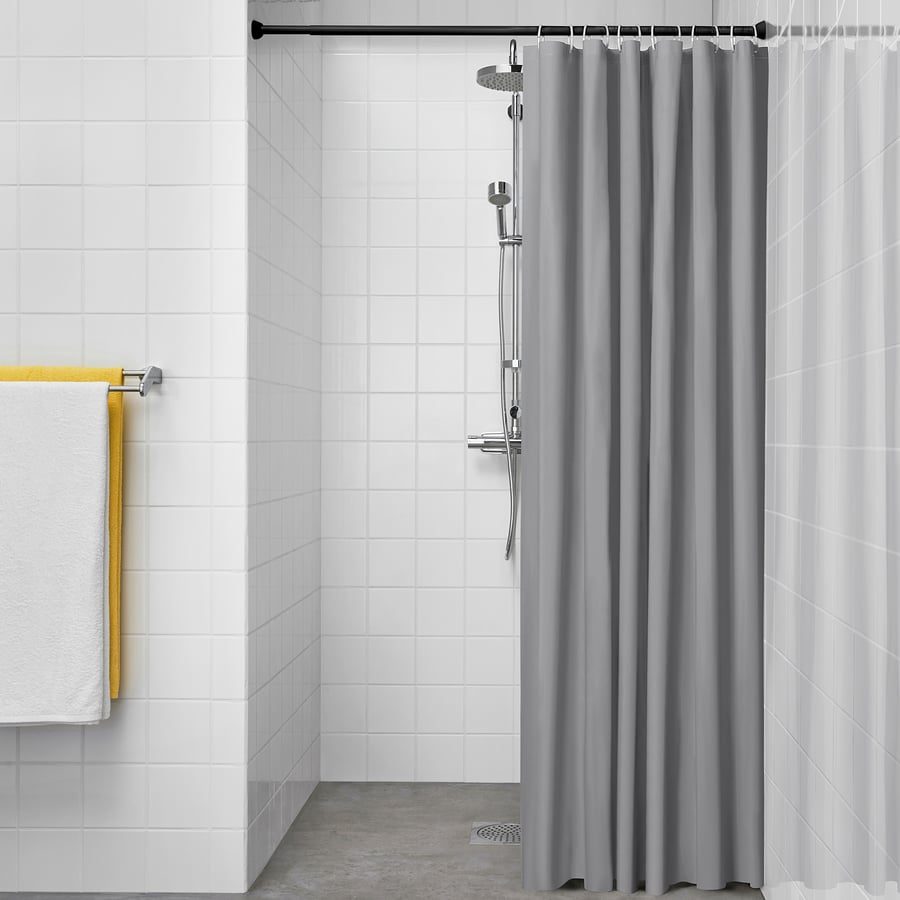 BOTAREN shower curtain tension rod, black, 47-79" - IKEA