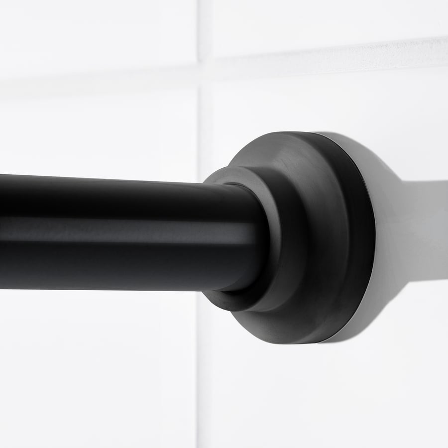 BOTAREN shower curtain tension rod, black, 47-79" - IKEA US