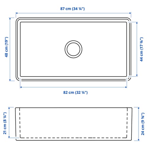 Illustration with measurements for the product: BOVIGGEN.