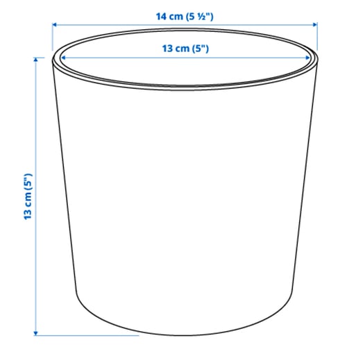 BOYSENBÄR Plant pot, indoor/outdoor light gray, 4 ¾ "