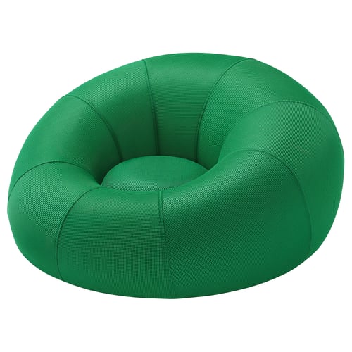 BRÄNNBOLL Inflatable gaming lounge chair - bright green
