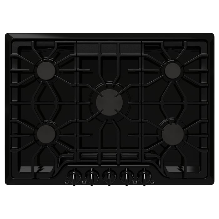 BRÄNNPUNKT gas cooktop, black, 30" IKEA