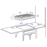 BRÄNNPUNKT Gas cooktop, black, 30 "