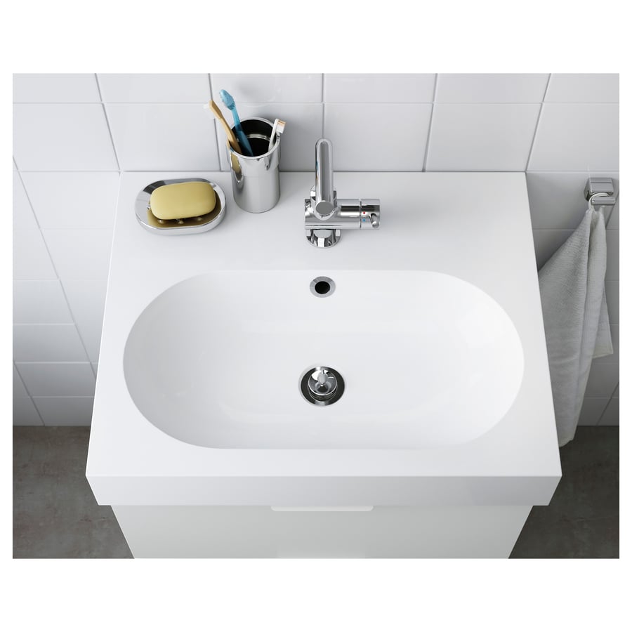 BRÅVIKEN sink, white, 24x191/4x37/8" IKEA