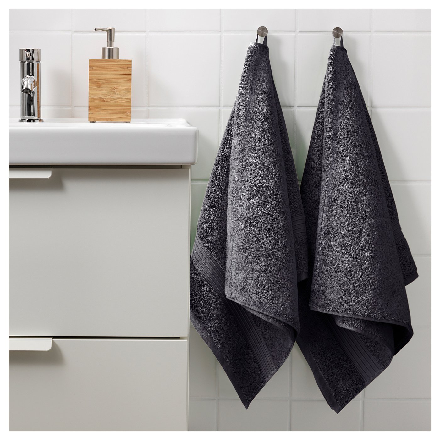 BREDASUND Bath sheet, dark gray IKEA