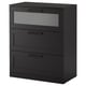 BRIMNES 3-drawer chest, black, 30 3/4x37 3/8 "