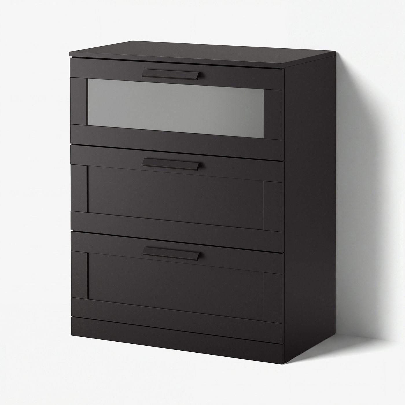 BRIMNES 3-drawer dresser, black
