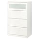 BRIMNES 4-drawer chest, white, 30 3/4x48 7/8 "