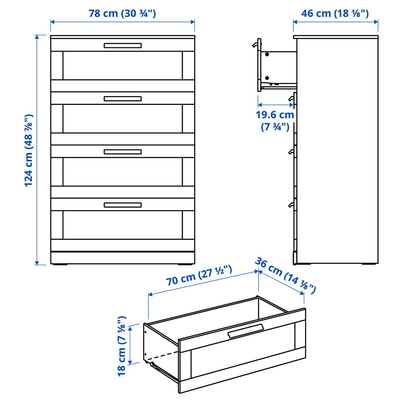 4-drawer dresser, black 5