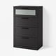 BRIMNES 4-drawer dresser, black, 30 3/4x18 1/8x48 7/8 "