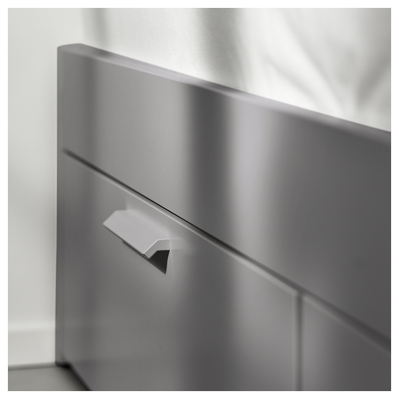 Bed frame with storage, gray/Lönset 6