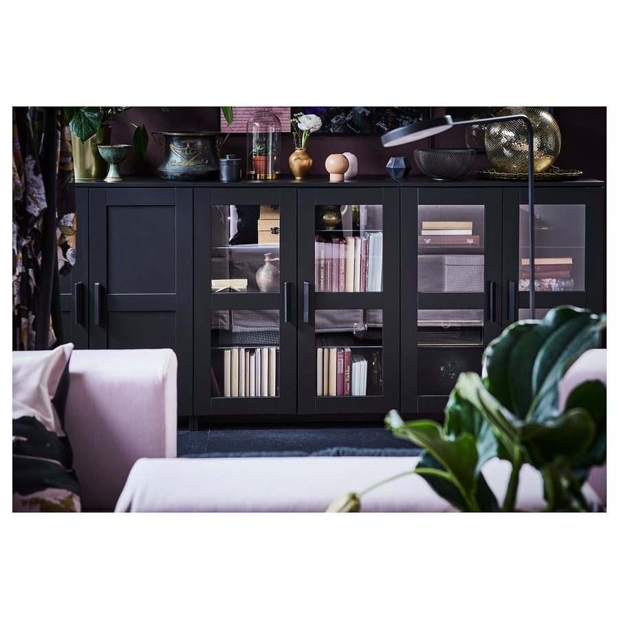 BRIMNES with doors, black, 303/4x373/8" IKEA