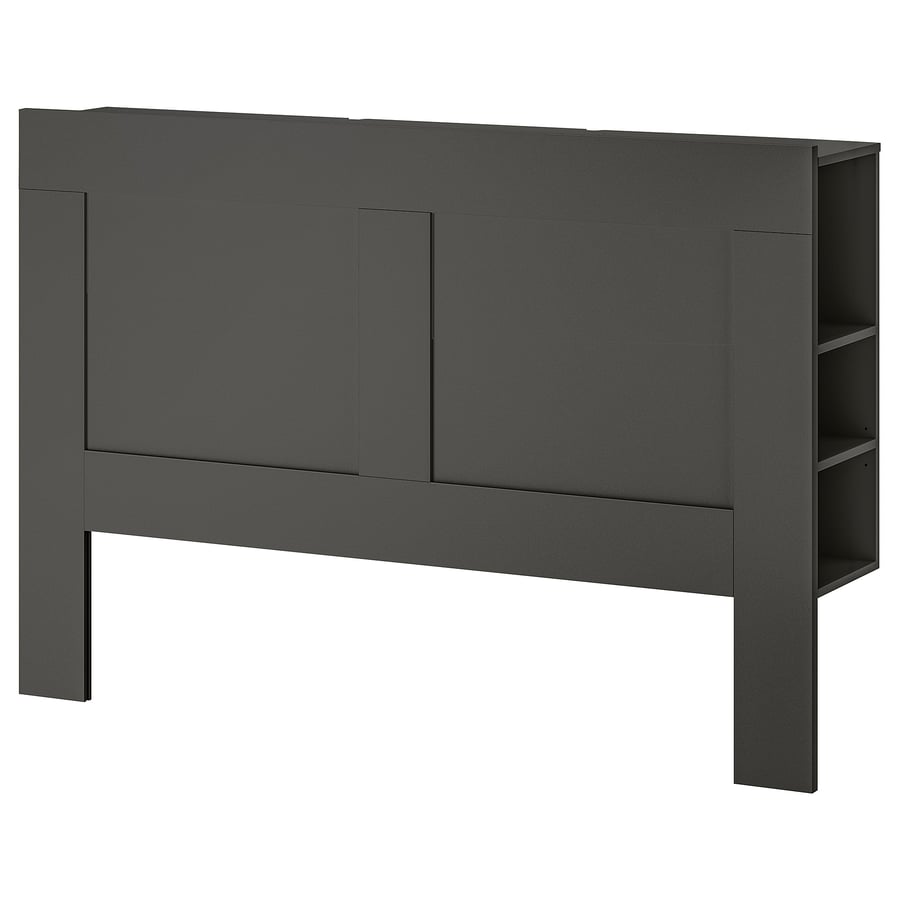 BRIMNES Headboard with storage compartment, gray, Queen IKEA