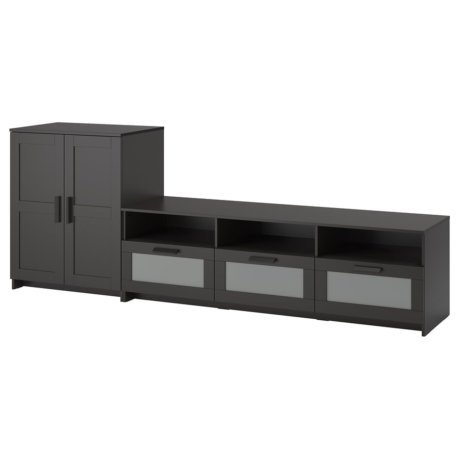 BRIMNES TV storage combination, black, 1015/8x161/8x373/8" IKEA