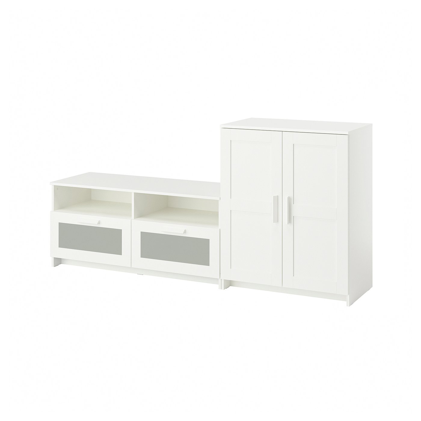 BRIMNES TV storage combination, white, 783/4x161/8x373/8