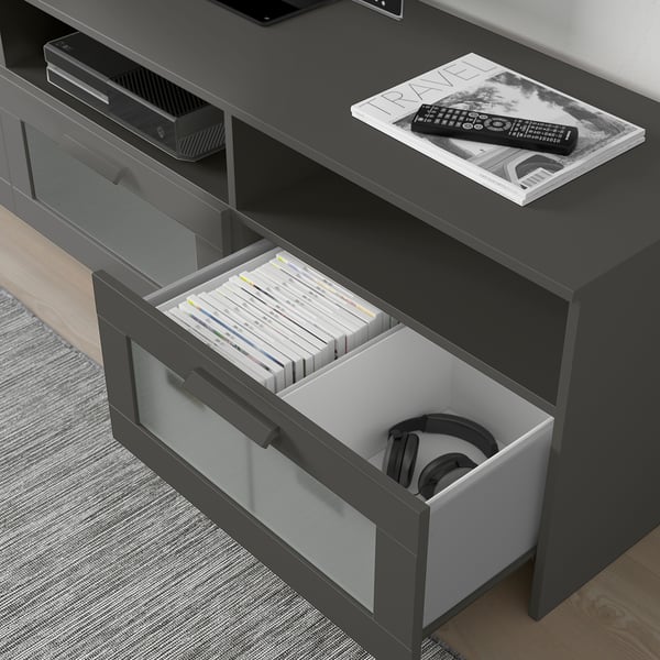 BRIMNES TV unit, gray, 70 7/8x16 1/8x20 7/8" IKEA
