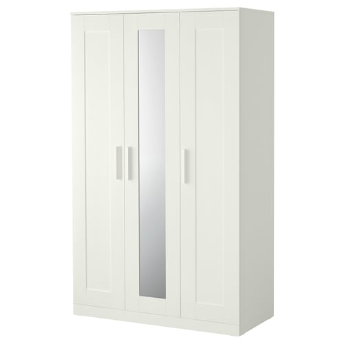 BRIMNES Wardrobe with 3 doors - white 46x19 3/4x74 3/4 "