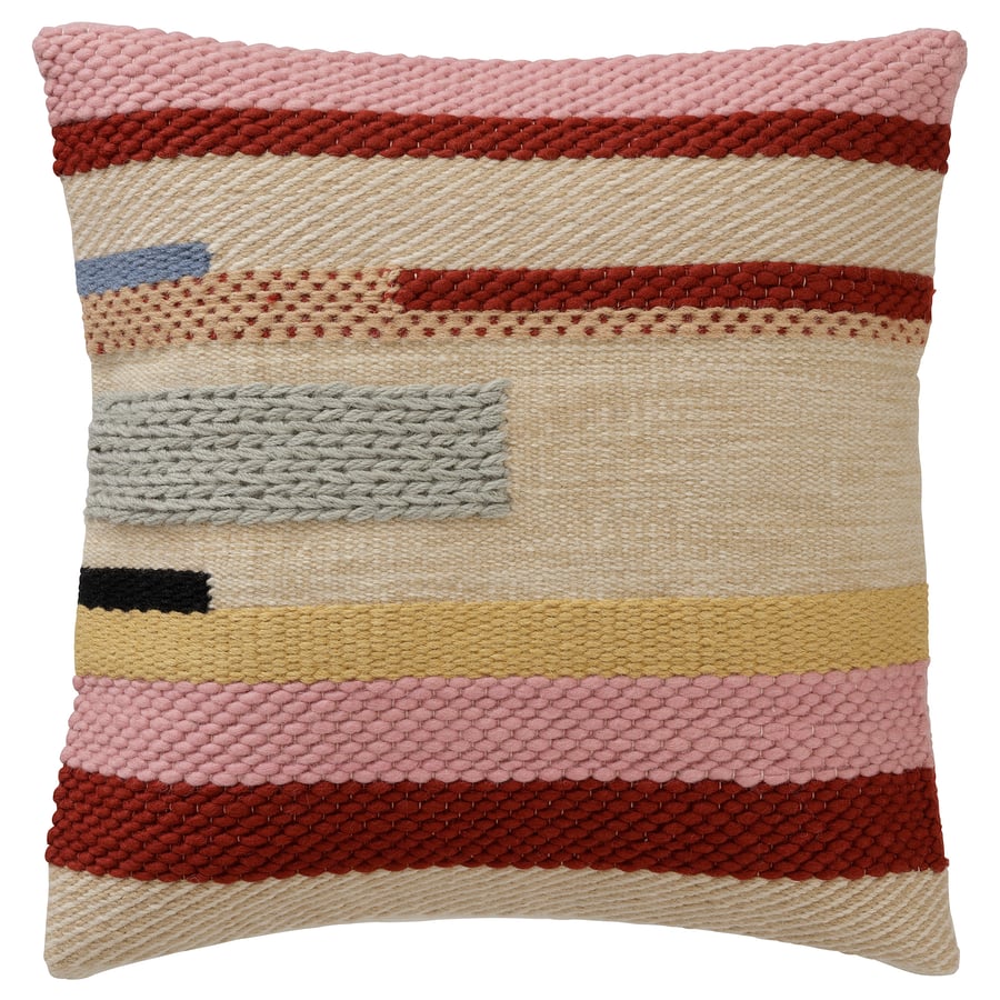 Cushion cover, red/multicolor,