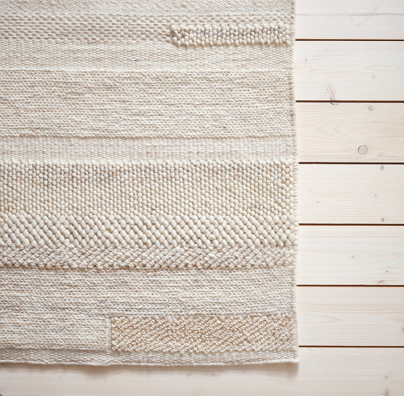 BRÖNDEN rug, low pile, handmade beige, 6'7