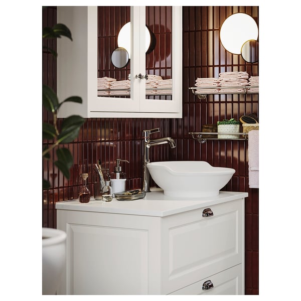 BROFJÄRDEN 3-piece bathroom set, gray