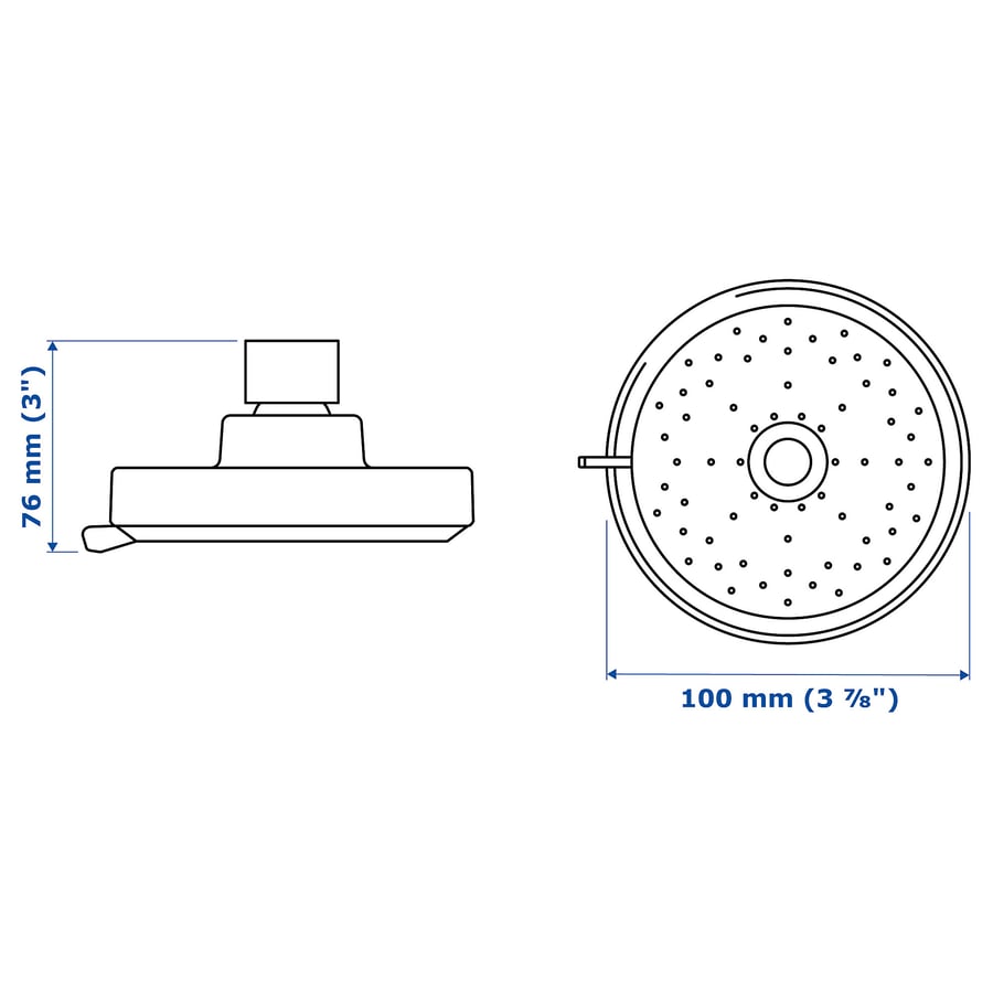 BROGRUND 5spray shower head, chrome plated IKEA