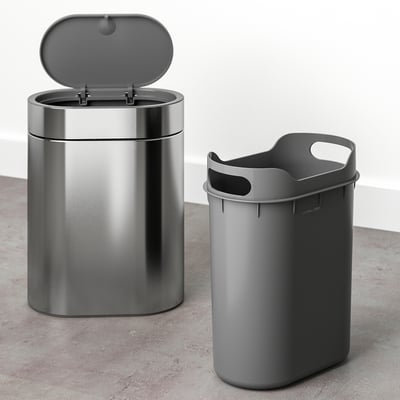 SULTEN Step trash can, stainless steel, 13 gallon - IKEA