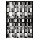 BROKAKLEJA Pre-cut fabric, black/geometric, 59x118 "