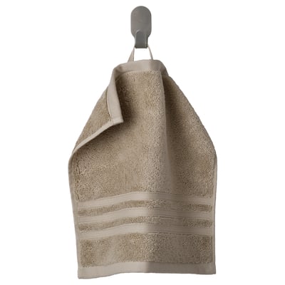 BROKGLIM Washcloth, beige, 12x12 "