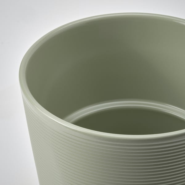 BROKSPIREA Plant pot, light green, 4 ¾ "