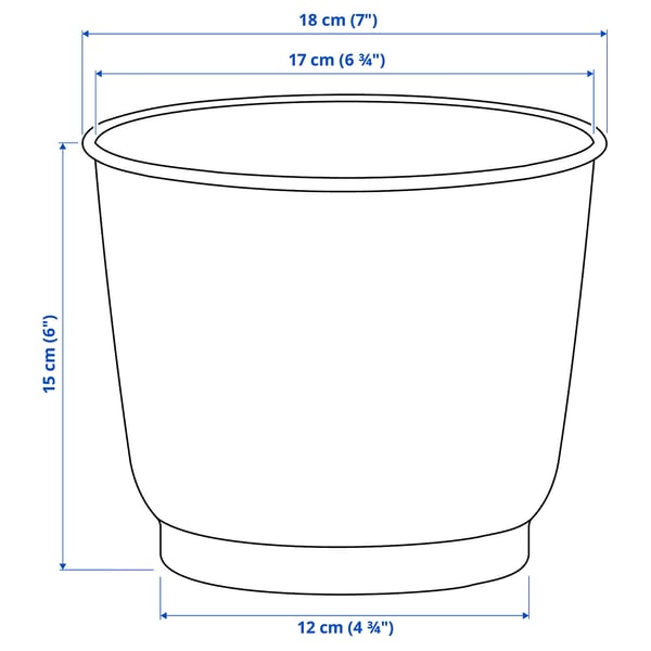 BROKTRAST Plant pot, indoor/outdoor/dark gray, 6 "