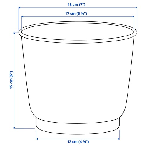 BROKTRAST Plant pot, indoor/outdoor/dark gray, 6 "