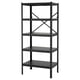 BROR Shelving unit, black, 33 1/2x21 5/8x74 3/4 "