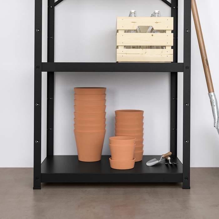 BROR shelving unit, black, 331/2x215/8x743/4" IKEA