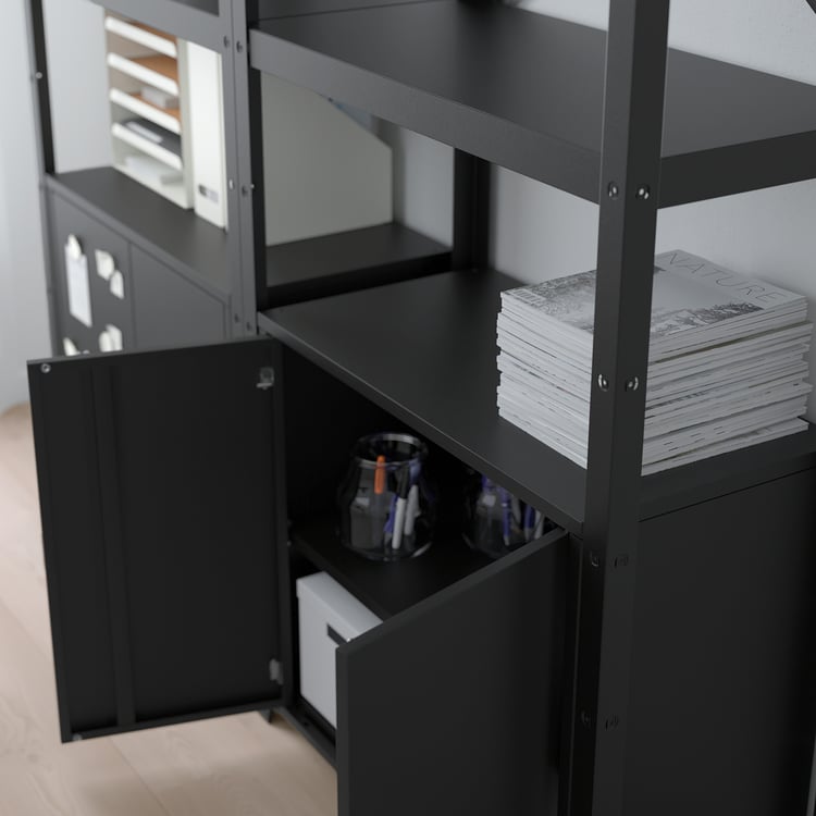 BROR shelving unit with black, 667/8x153/4x743/4" IKEA