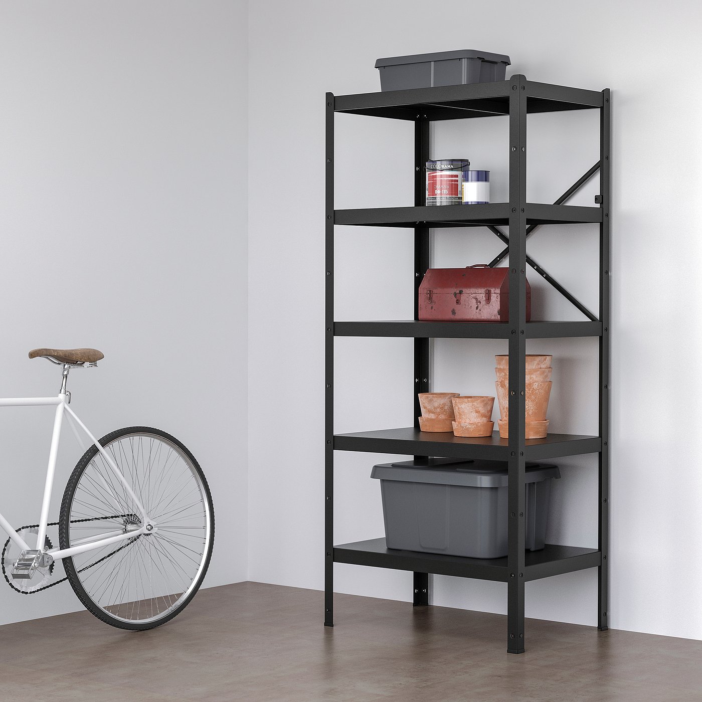 BROR Shelving unit, black, 33 1/2x21 5/8x74 3/4". Learn more! IKEA