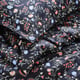 BRUDKRUSBÄR Comforter set, black/floral pattern, King