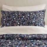 BRUDKRUSBÄR Comforter set, black/floral pattern, Twin/Twin X-long