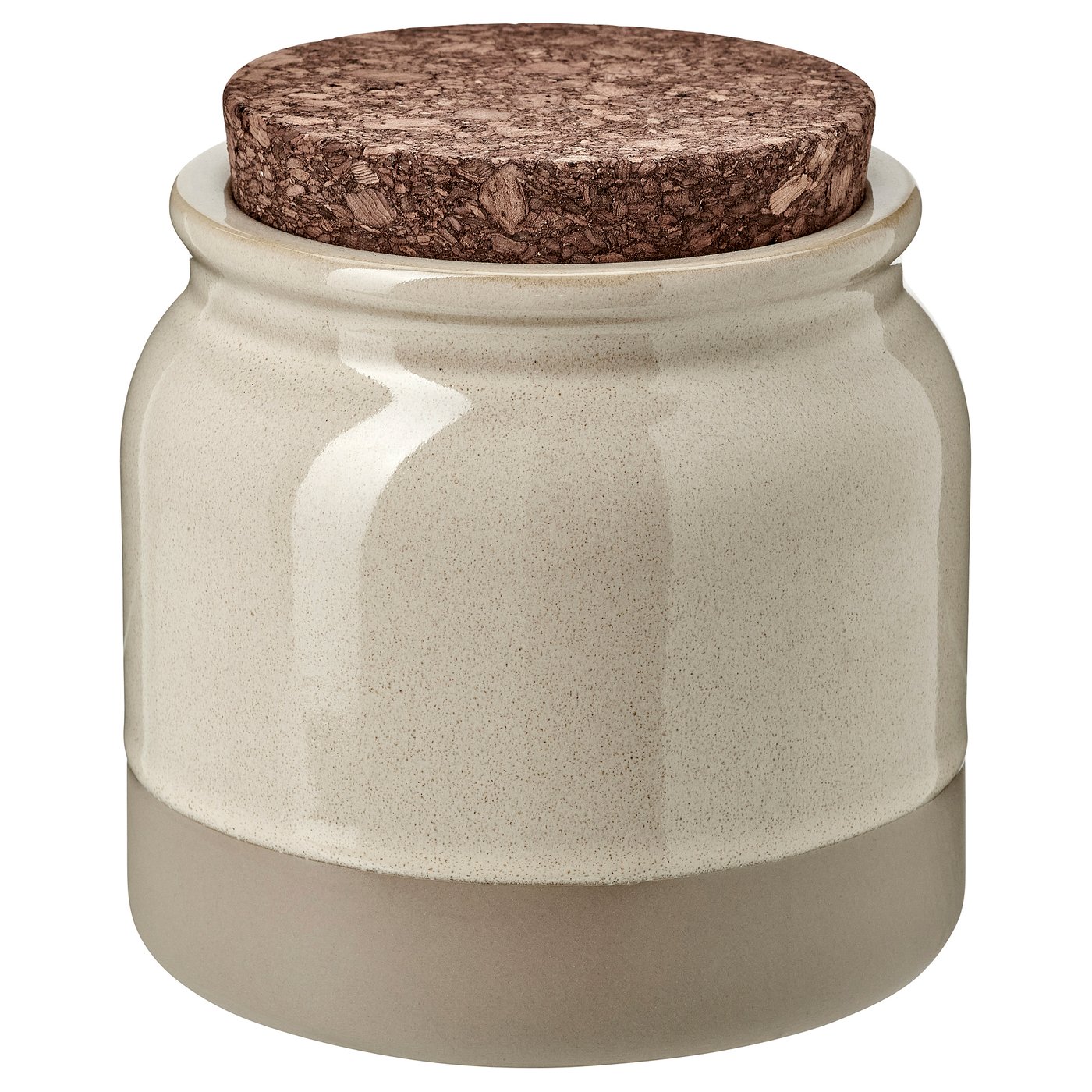 Jar With Lid, Beige