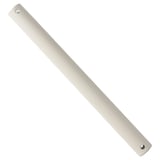 A beige steel BRUNALGER ceiling fan extension rod. Its a cylindrical shape, powder-coated, used to adjust ceiling fan height.