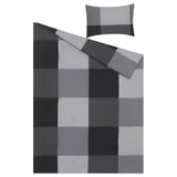 BRUNKRISSLA Comforter set, black, Twin/Twin X-long