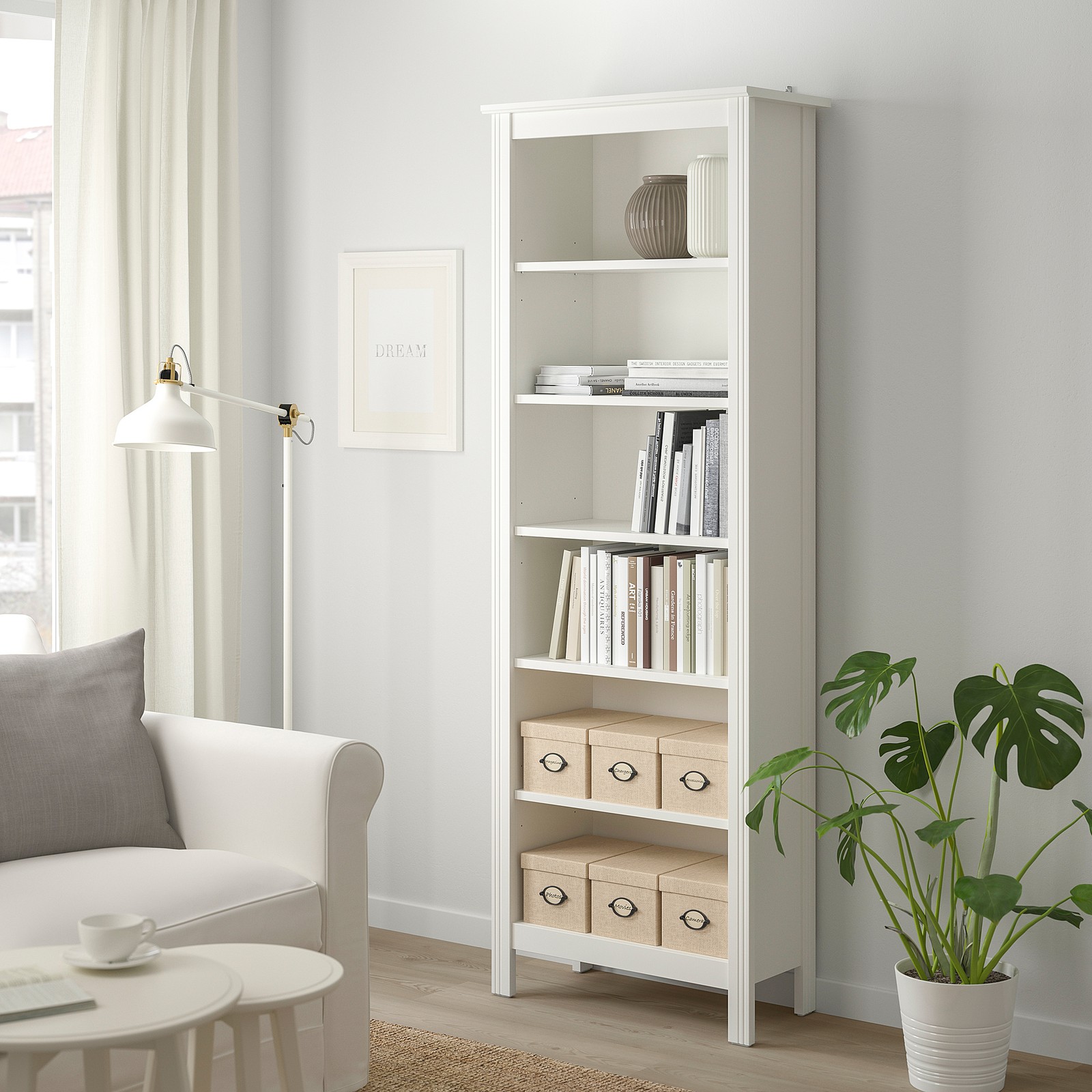 BRUSALI Bookcase, white, 26 3/8x74 3/4". Learn more! IKEA