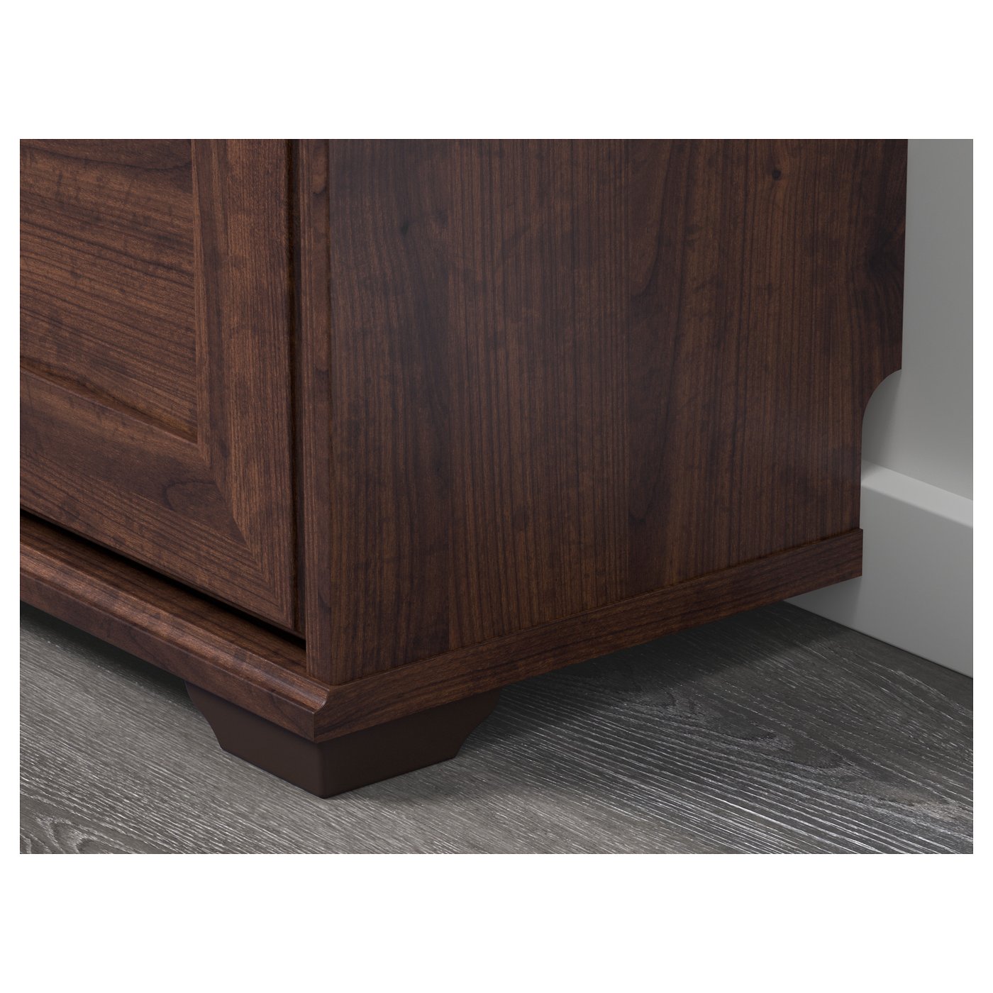 BRUSALI Shoe cabinet with 3 compartments, brown, 24x11 3/4x51 1/8 "