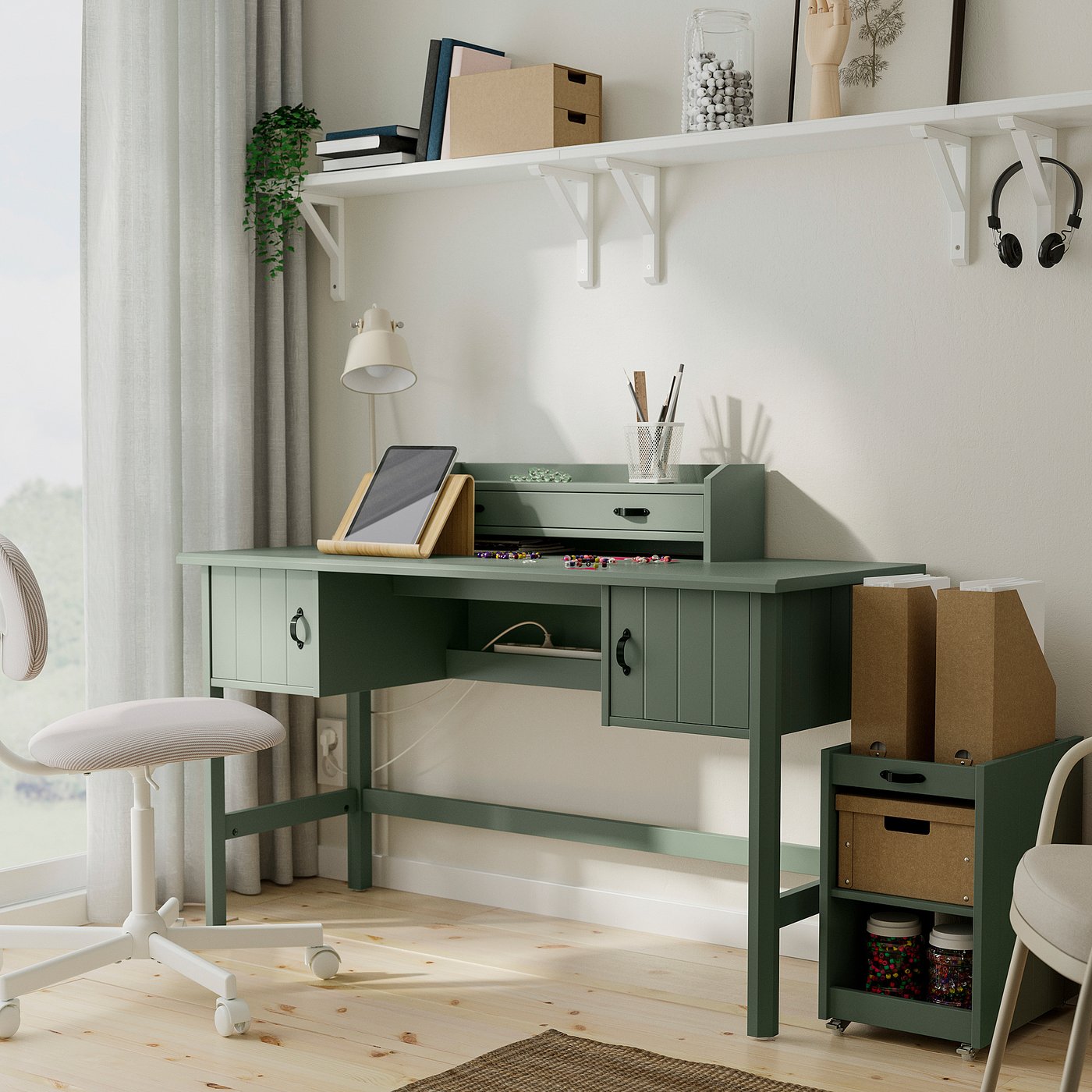 BRYTNING Green Desk, 53 1/8x20 7/8x29 1/2
