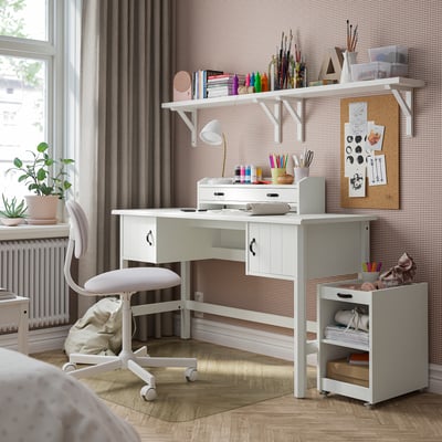 BRYTNING Desk, white, 53 1/8x20 7/8x29 1/2 "
