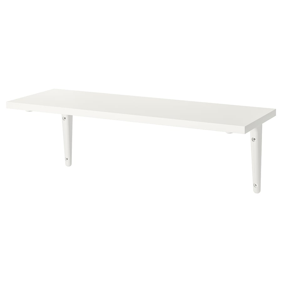 BURHULT / SIBBHULT wall shelf, white/white, 231/4x77/8" IKEA