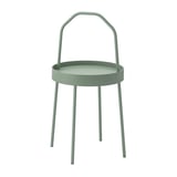 BURVIK Side table, light gray-green, 15 "