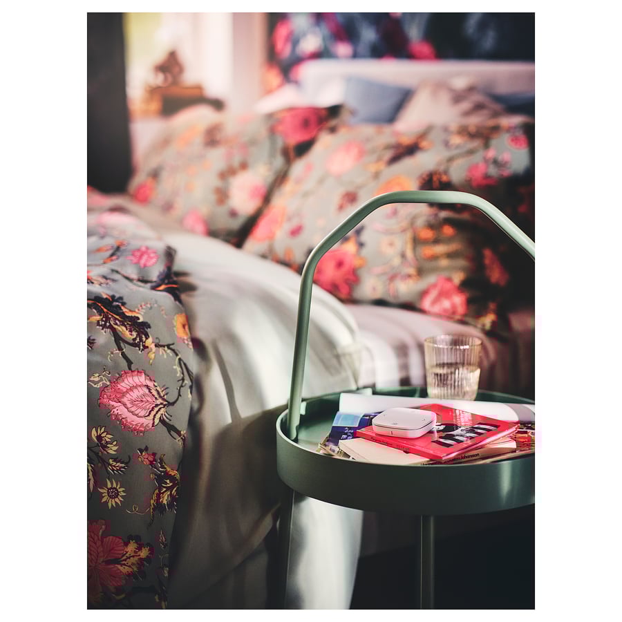 BURVIK side table, light graygreen, 15" IKEA