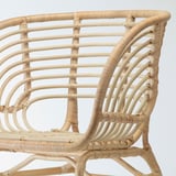 BUSKBO Armchair, rattan/Djupvik white